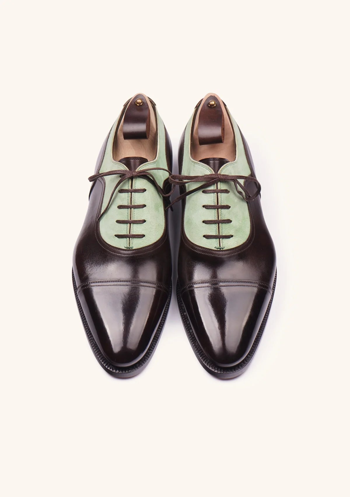Stefano Bemer, Brown & Pistacchio Balmoral Oxfords