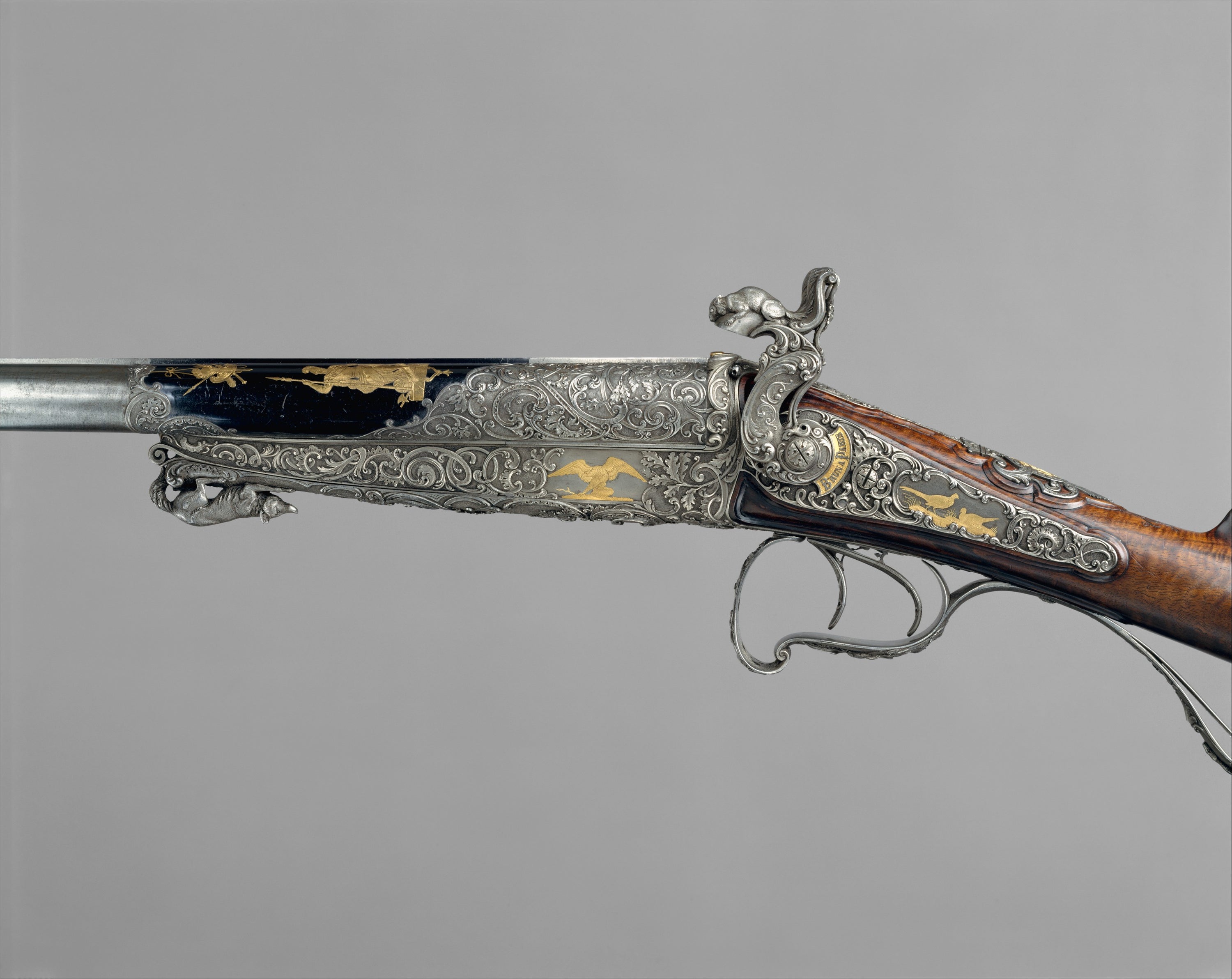 Double-Barrel Breech-Loading Pinfire Shotgun