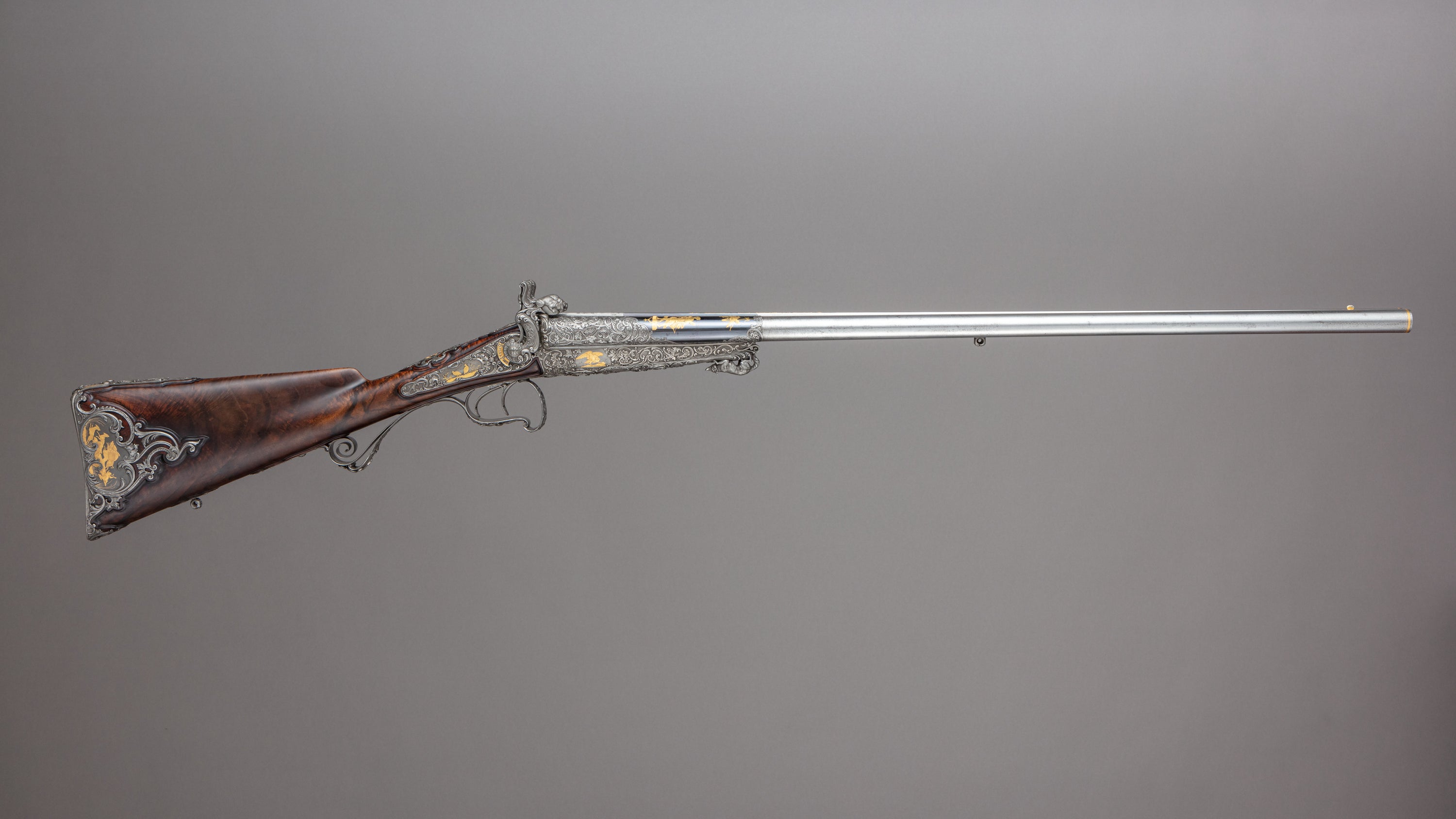 Double-Barrel Breech-Loading Pinfire Shotgun