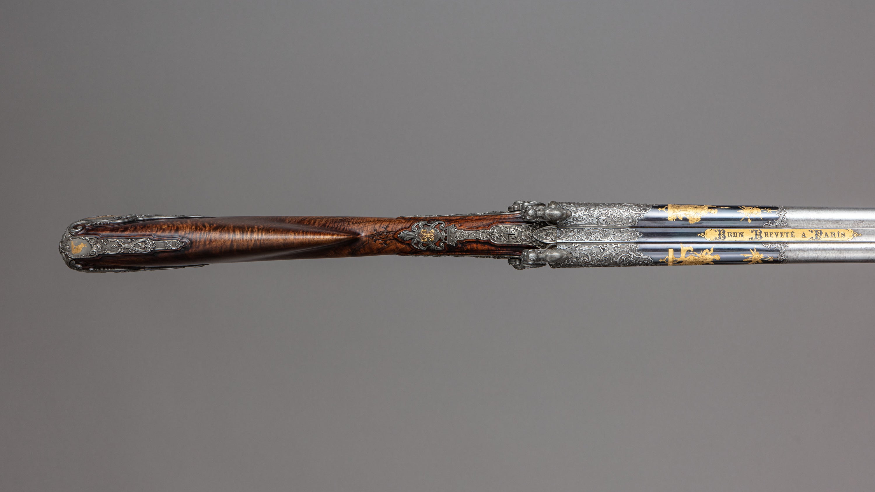 Double-Barrel Breech-Loading Pinfire Shotgun