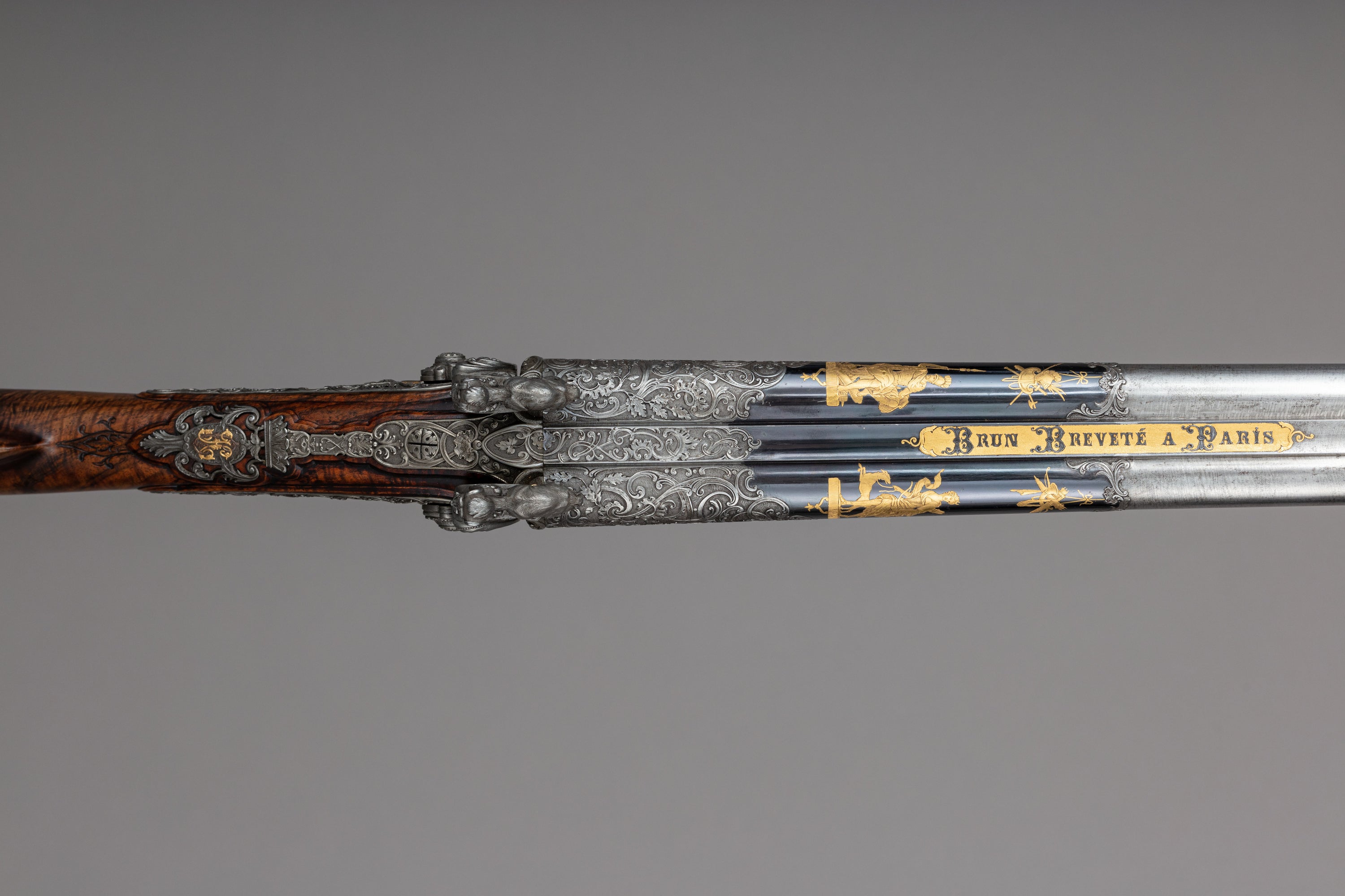 Double-Barrel Breech-Loading Pinfire Shotgun