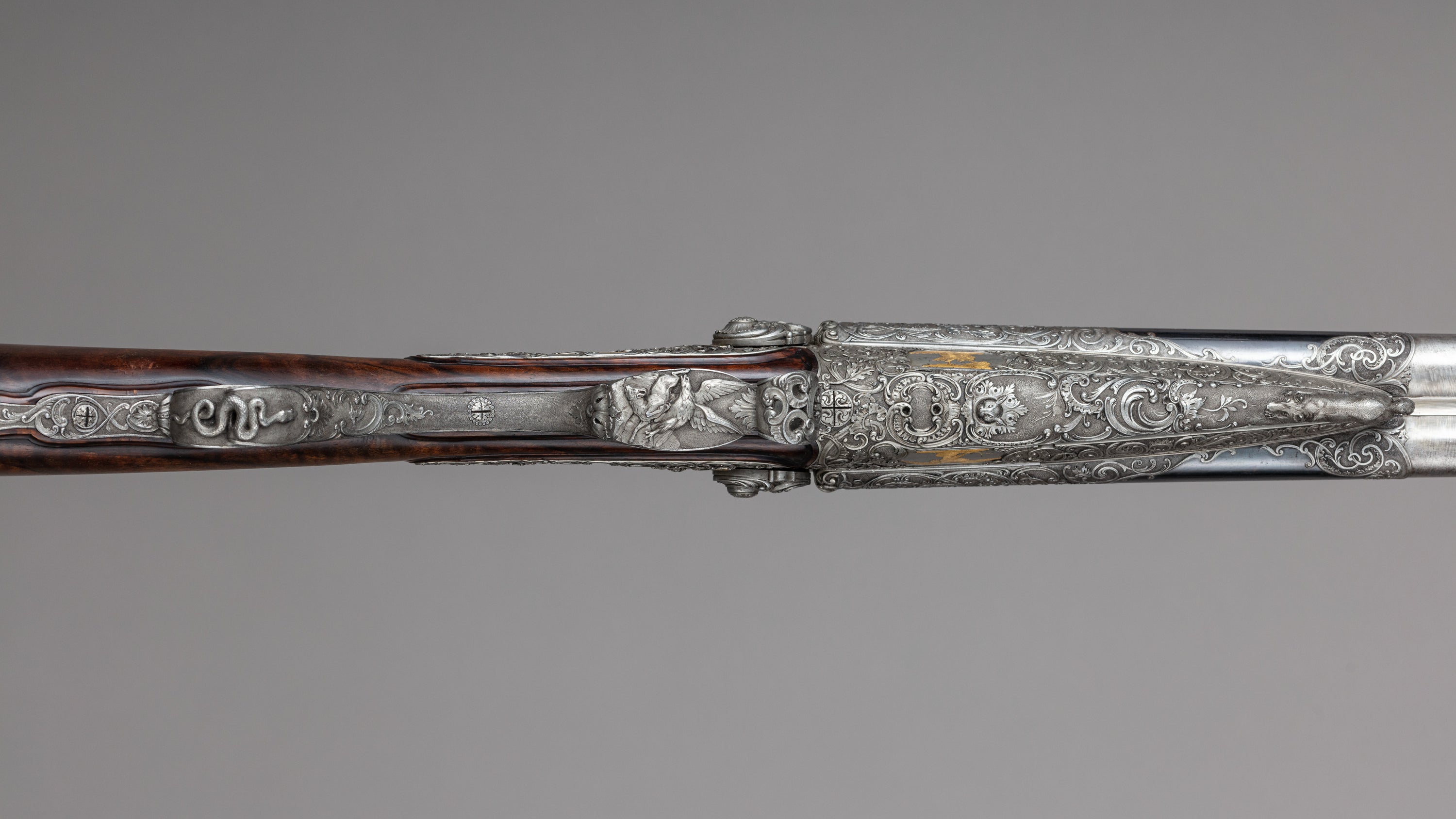 Double-Barrel Breech-Loading Pinfire Shotgun