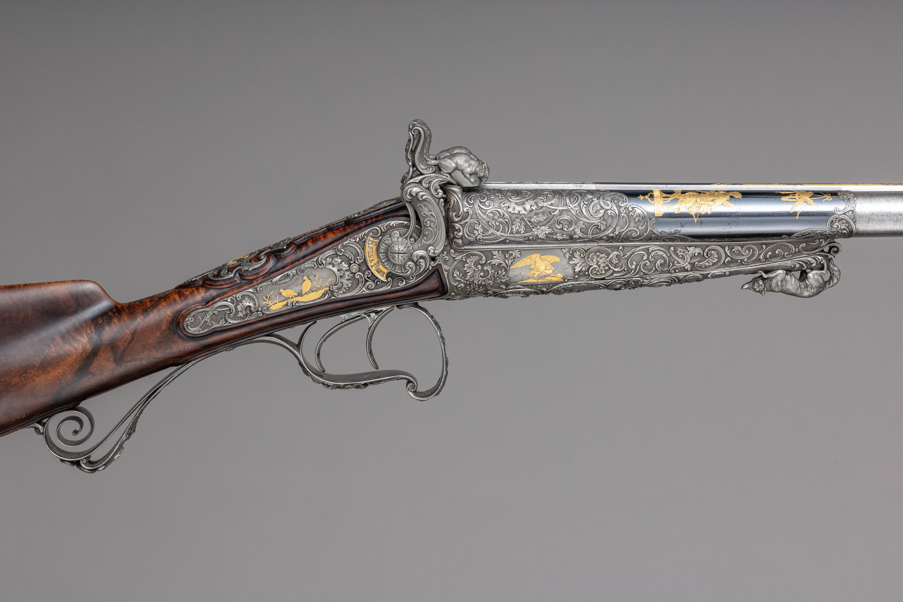 Double-Barrel Breech-Loading Pinfire Shotgun