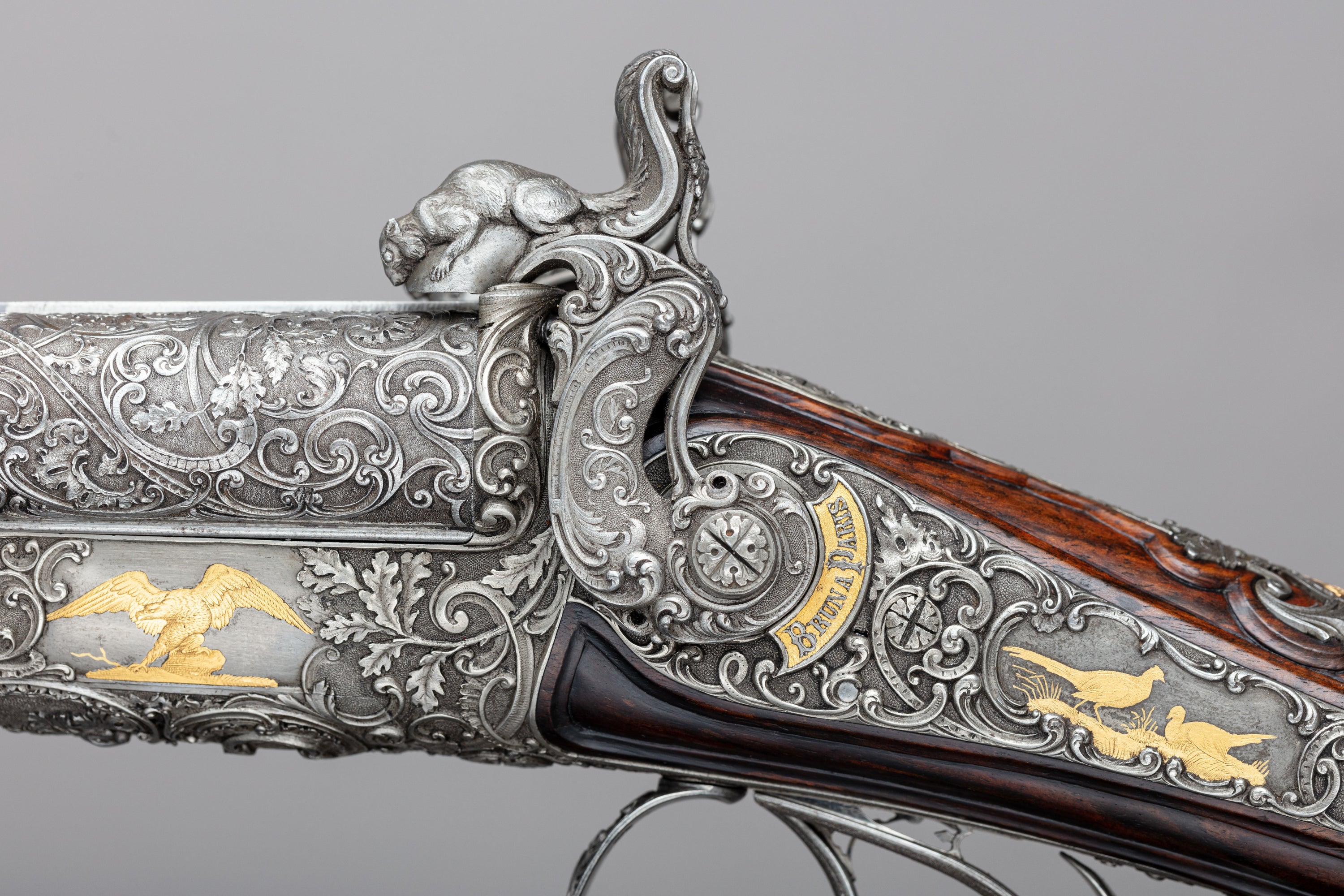 Double-Barrel Breech-Loading Pinfire Shotgun