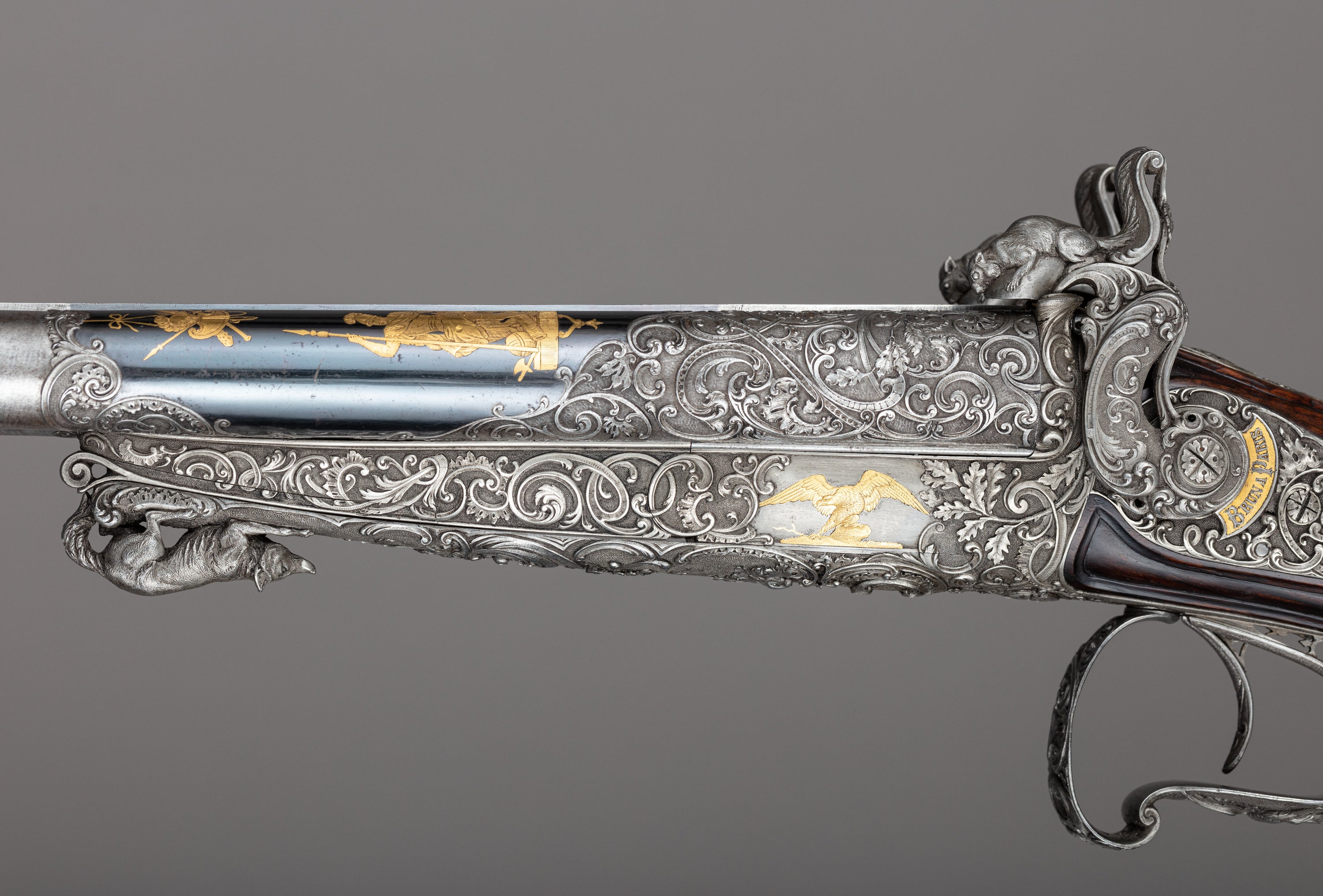 Double-Barrel Breech-Loading Pinfire Shotgun