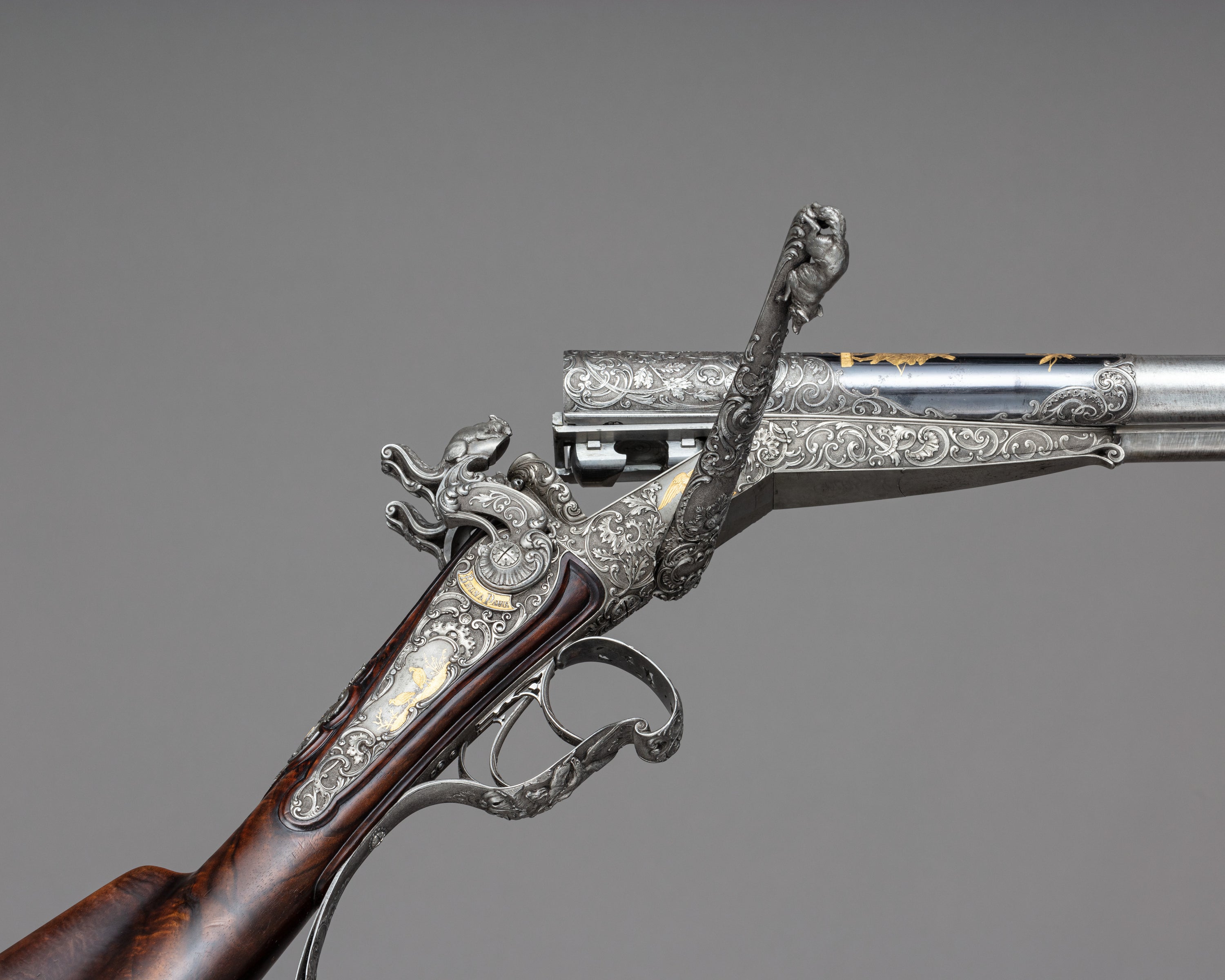 Double-Barrel Breech-Loading Pinfire Shotgun