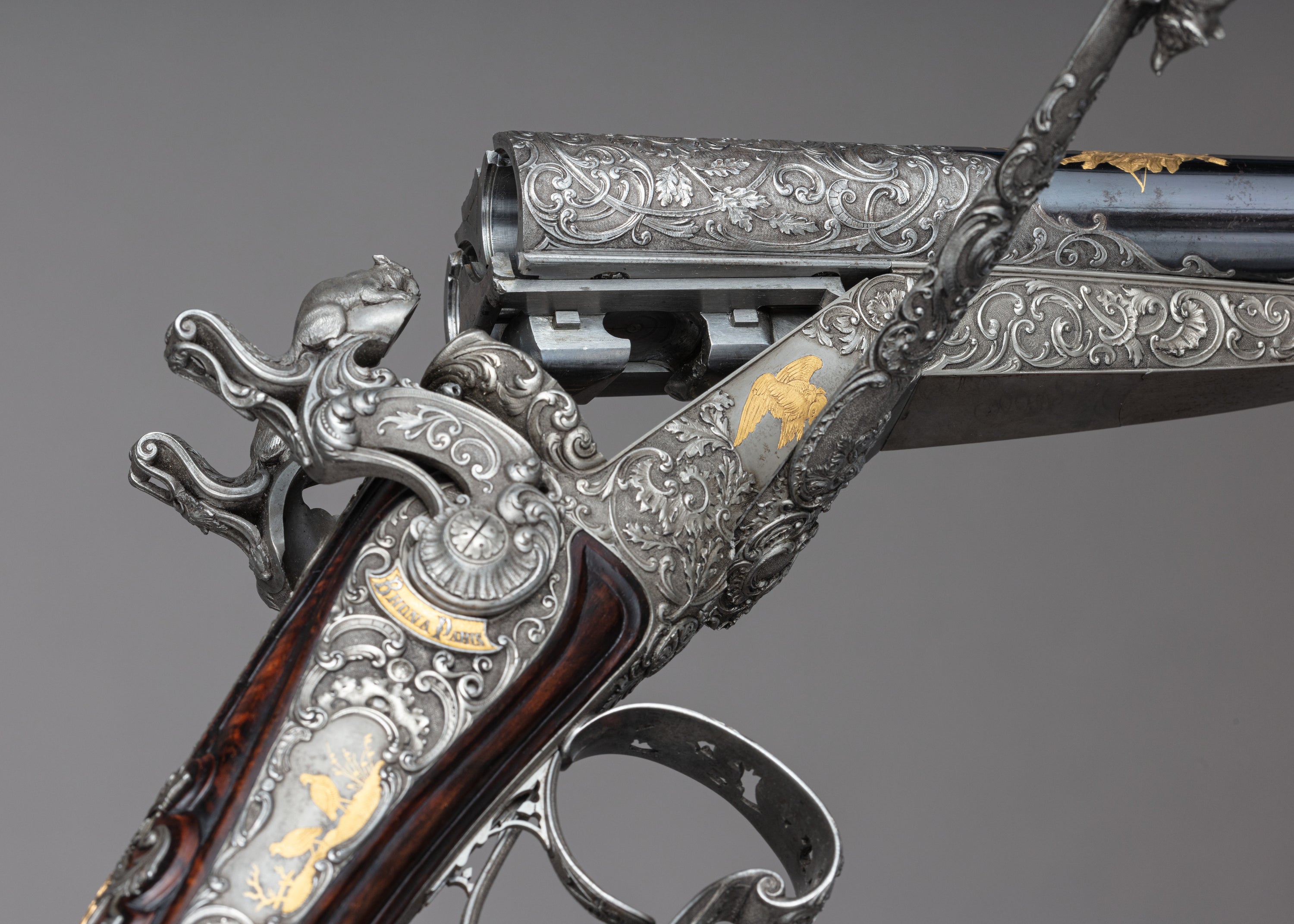 Double-Barrel Breech-Loading Pinfire Shotgun