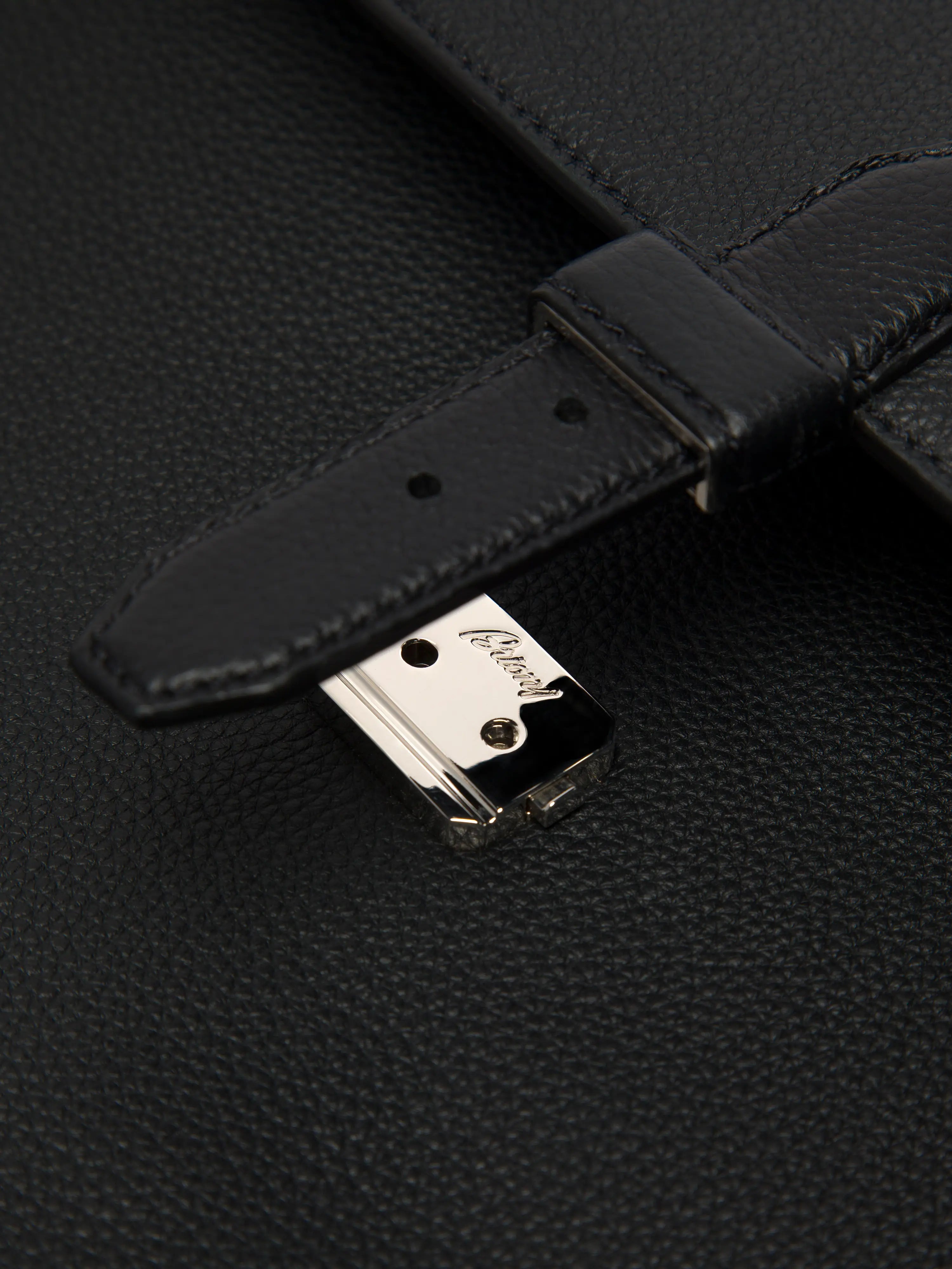 Brioni, Black Grained Leather Briefcase